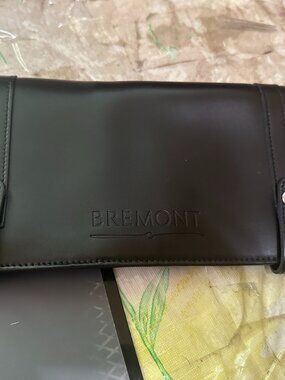 Bremont Black Leather Flap Watch Travel Case Pouch Bag